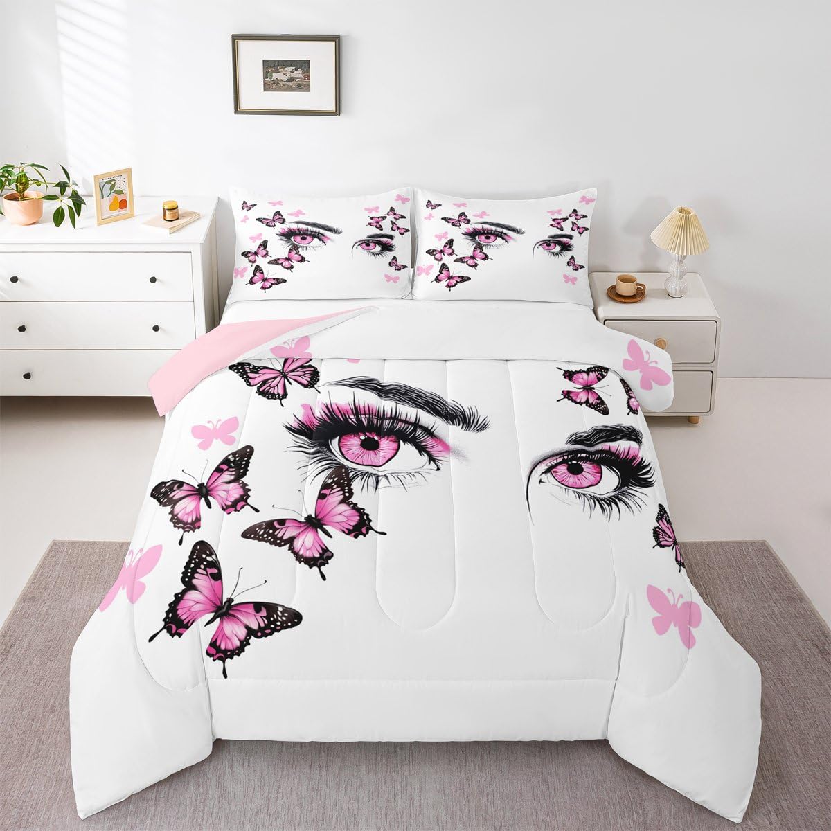 Eyelash Kids Comforter Set King Size for Kids Boys Girls (Multi 803 / King)
