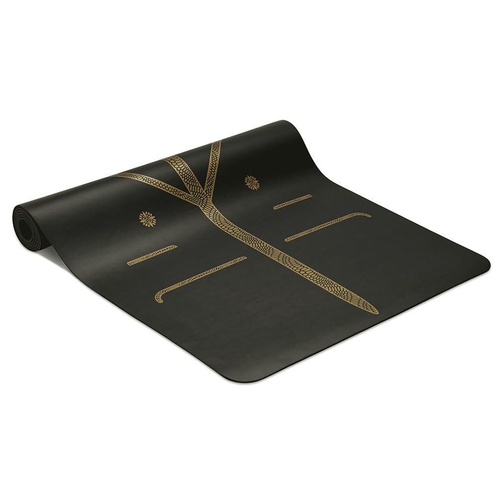 Travel Yoga Mat (Black & Gold)