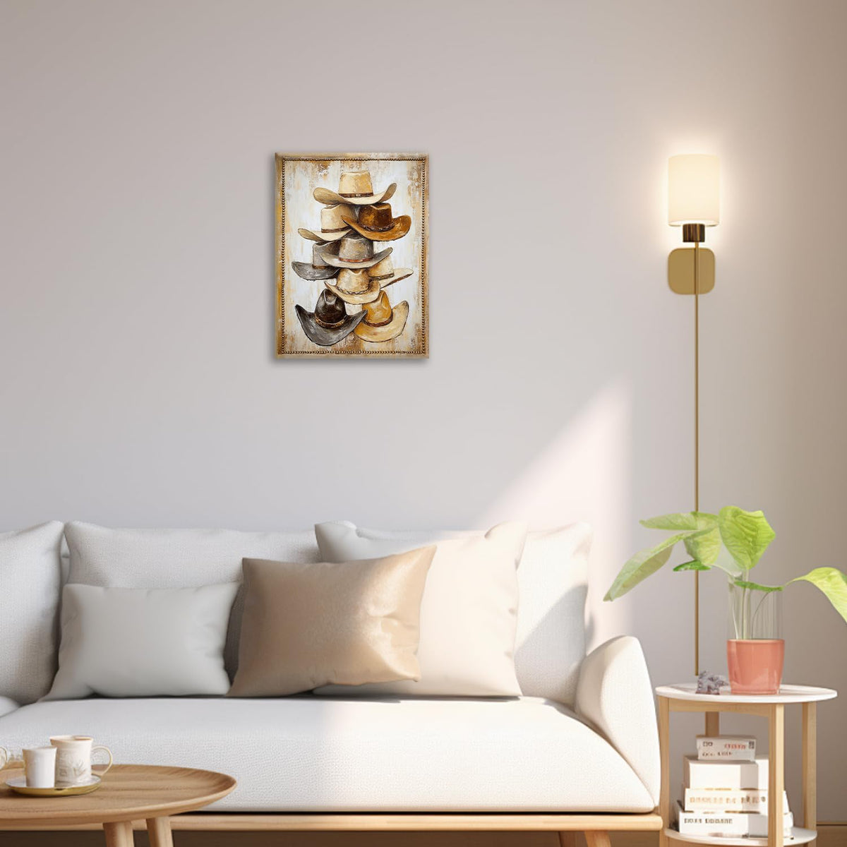 Western Wall Art (Cowboy Hats / 20L" x 16W")