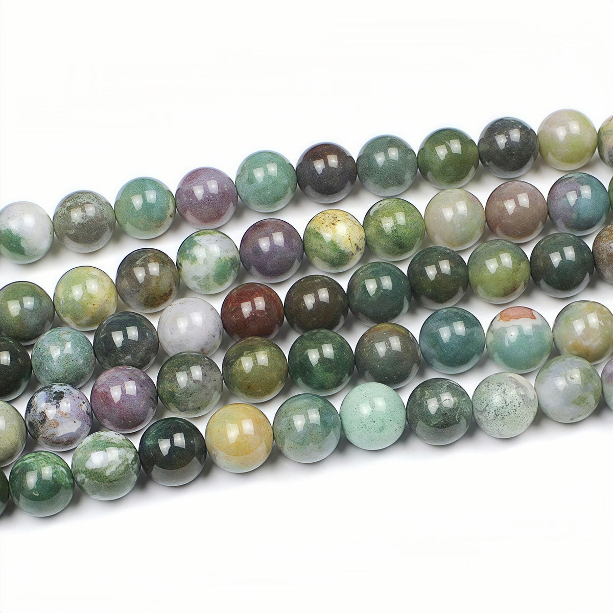 AAA Natural Round India Agate Stone Beads Onyx Loose Beads for DIY Necklace Bracelat Jewelry Making Strand 15" (Indian Agate / 4mm)