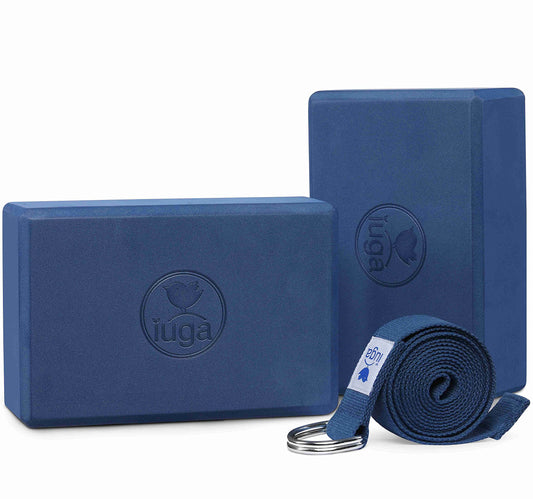 Yoga Block 2 Pack with Yoga Strap