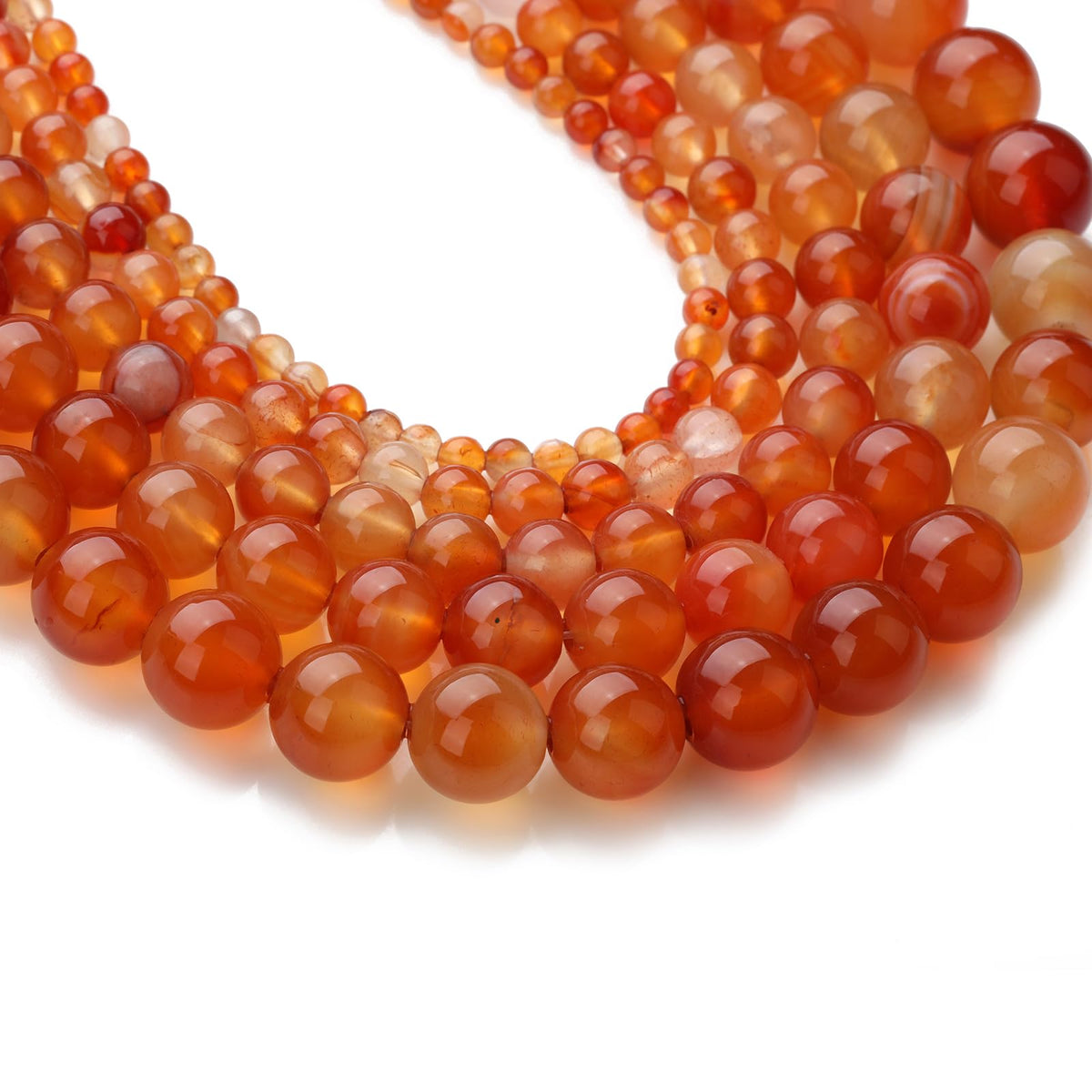 108Pcs Natural Jade Orange Agate Spacer Loose Beads Bulk with Holes Handcrafted for DIY Bracelets Jewelry Making Crafts Supplies (Orange Agate / 8MM, 108pcs)