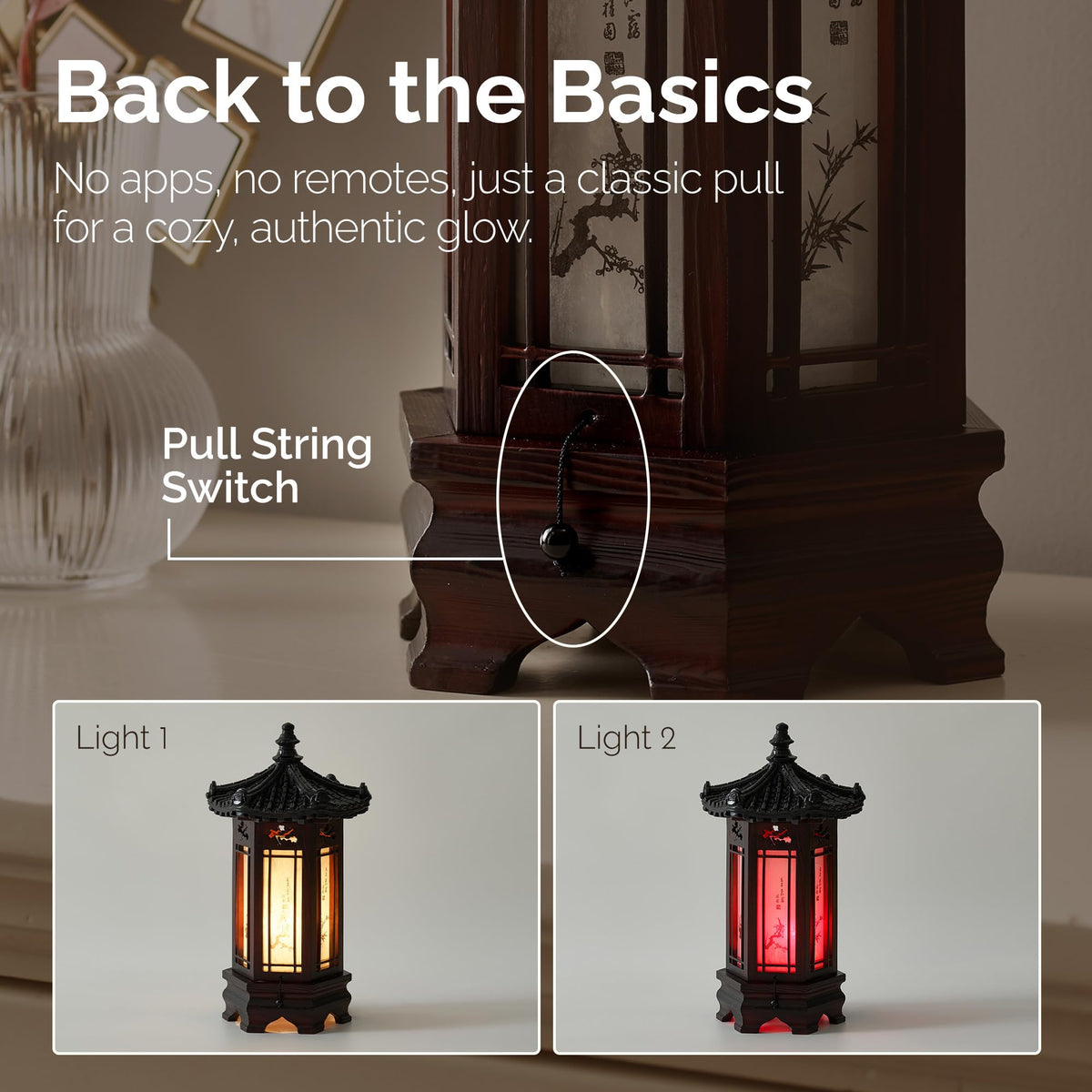 Traditional Korean Wood Lamp (Pavilion L)