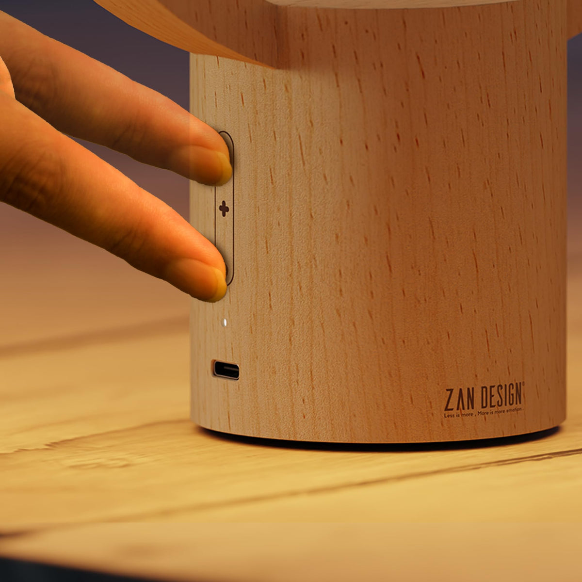 Table Lamp for Bedroom (Dark Wood -15.7")