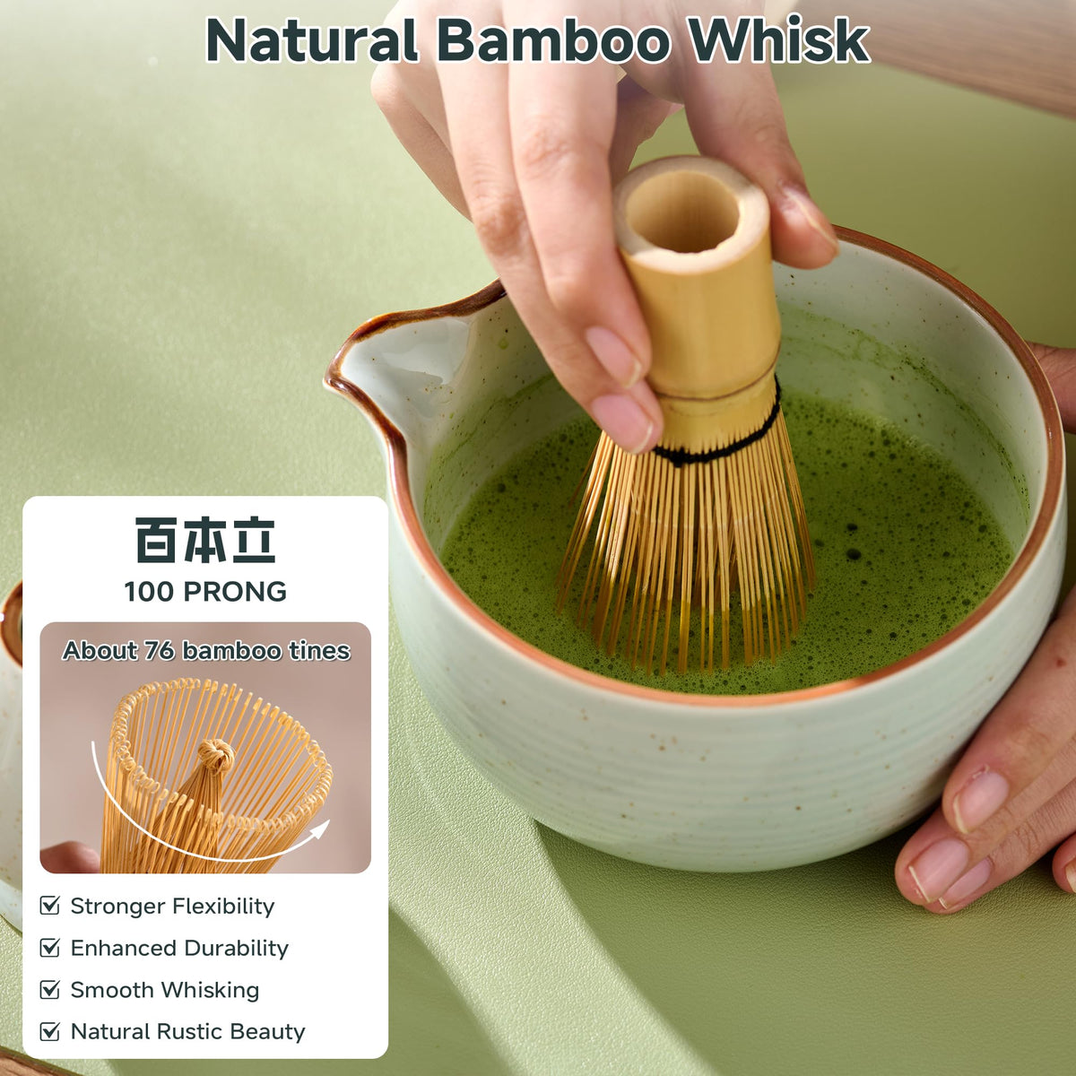 Matcha Whisk Set of 2 (Bamboo / matcha whisk)