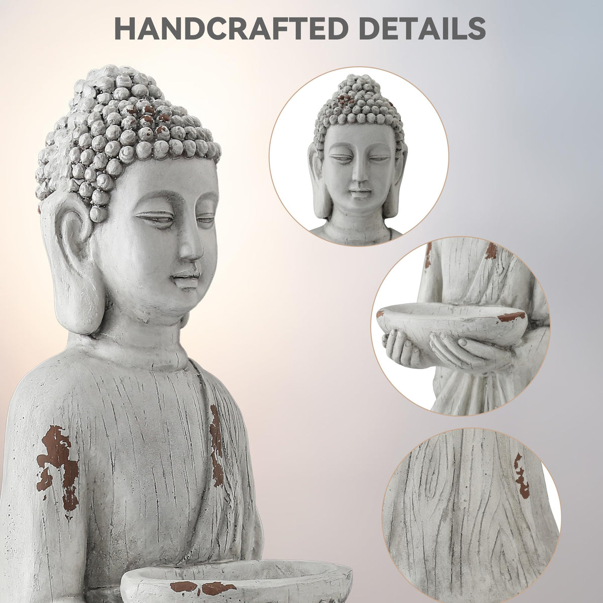 Extra Large Buddha Statue Outdoor (Asian Buddh-42.1")