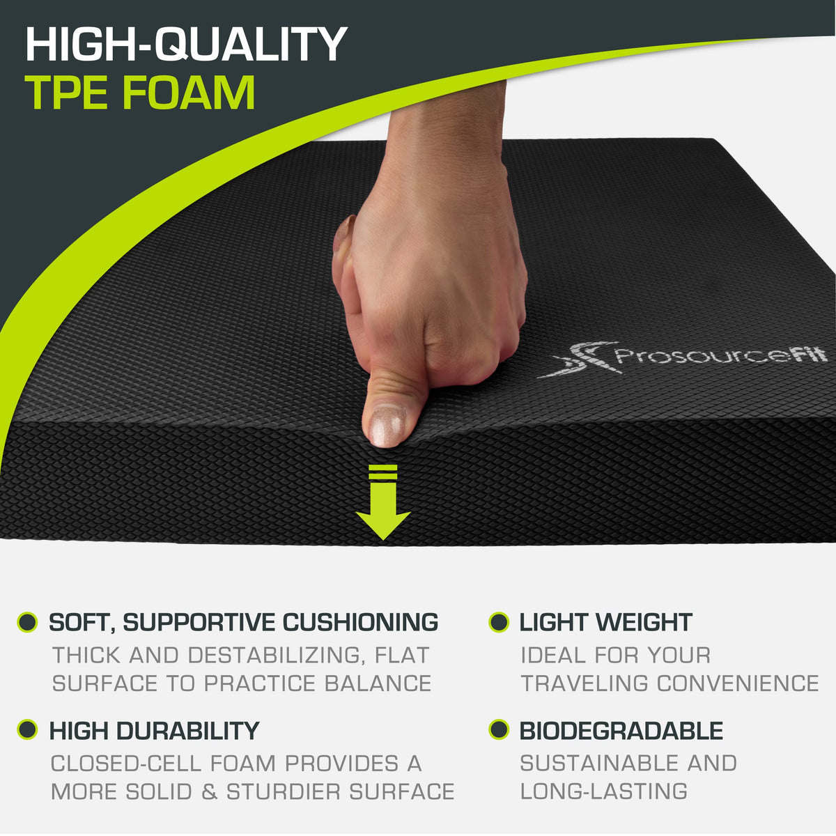 Exercise Balance Pad (Black / 15x12)