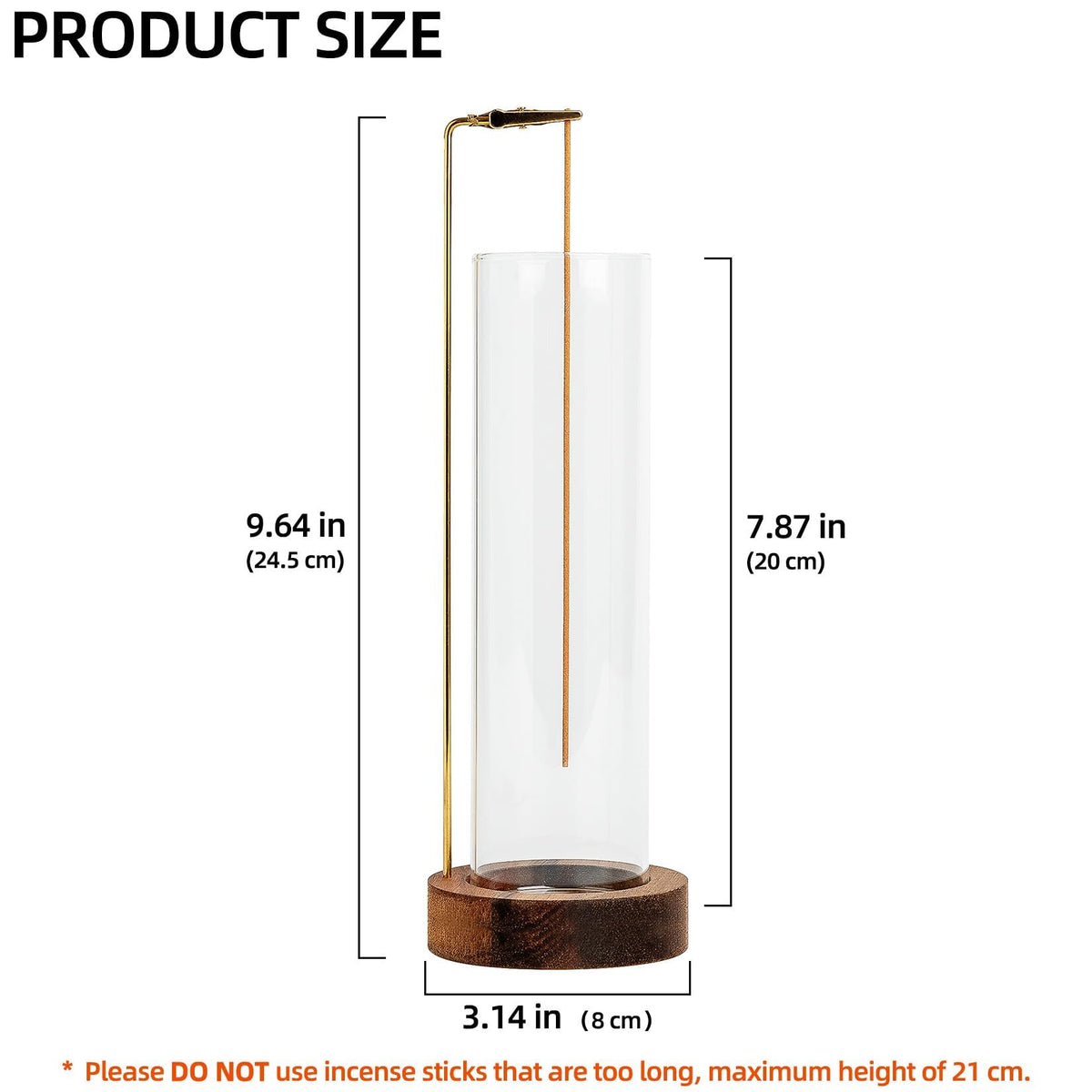 Incense Holder for Sticks (Brown-2pcs)