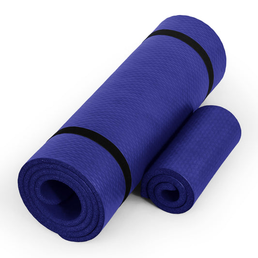 1 2" Thick Yoga Mat (Blue / Yoga Mat w/Knee Pad)