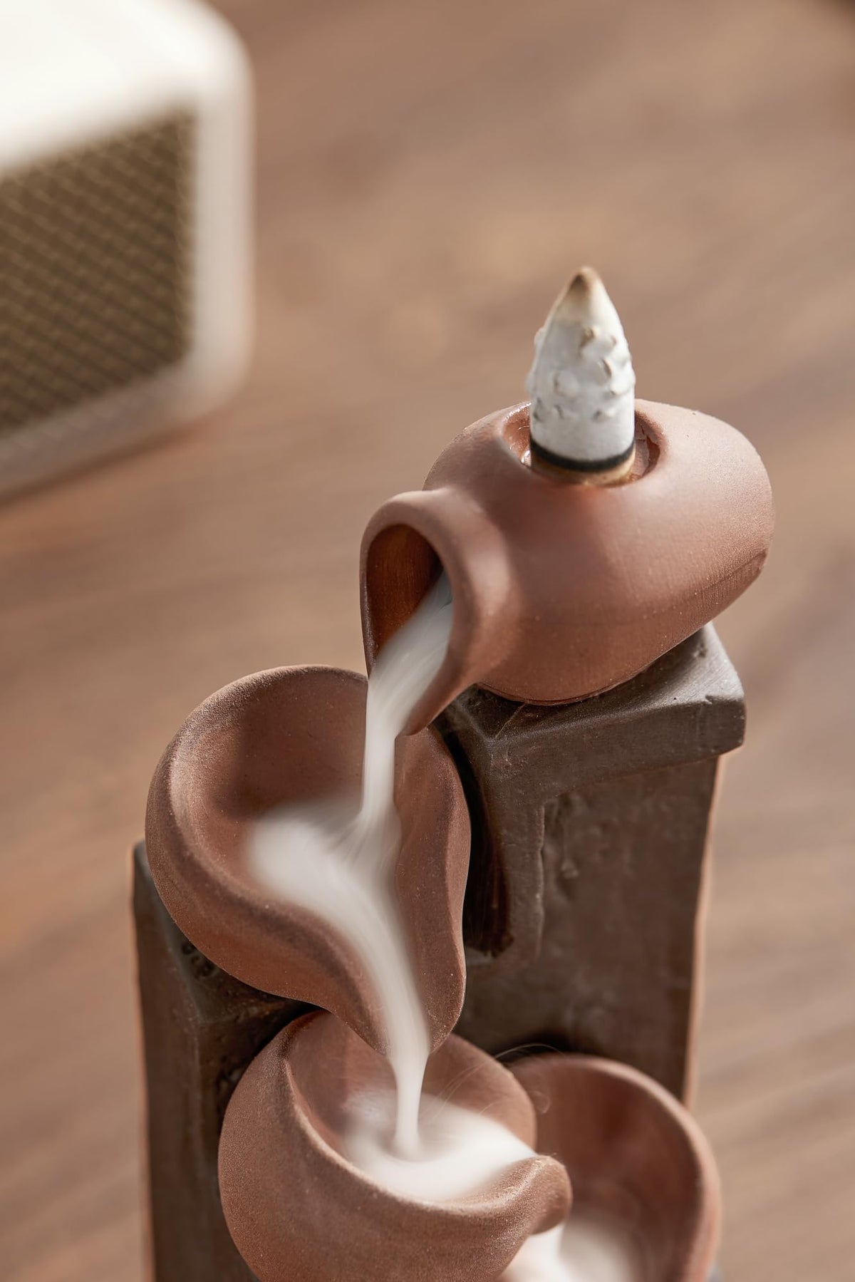 Unique Cascading Basins Ceramic Waterfall Incense Holder (Primary)