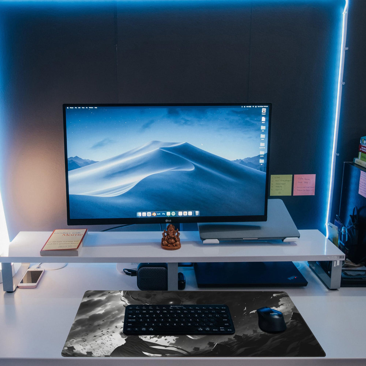 Desk Mat Horror Anime Manga Large Gaming Mouse Pad for Desk XL (11.8" x 31.5" / Horror Anime Manga)
