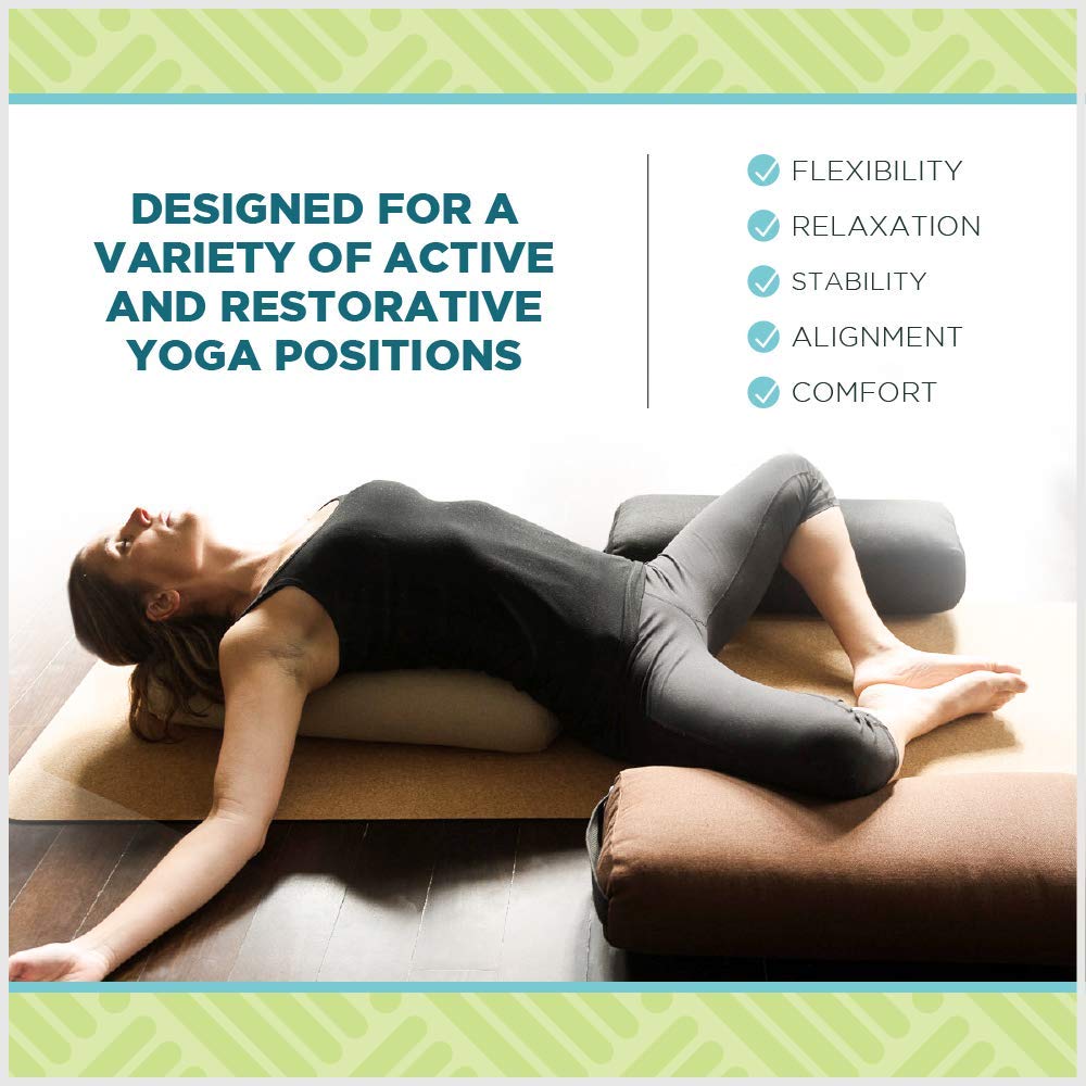 Vinyl Pranayama Yoga Bolster (Vinyl Cover / Green)
