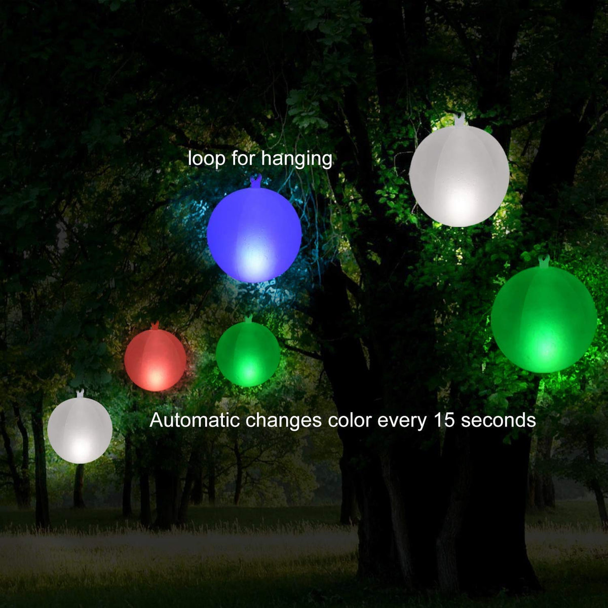 Floating Pool Lights Inflatable Waterproof IP68 Solar Glow Globe (White)