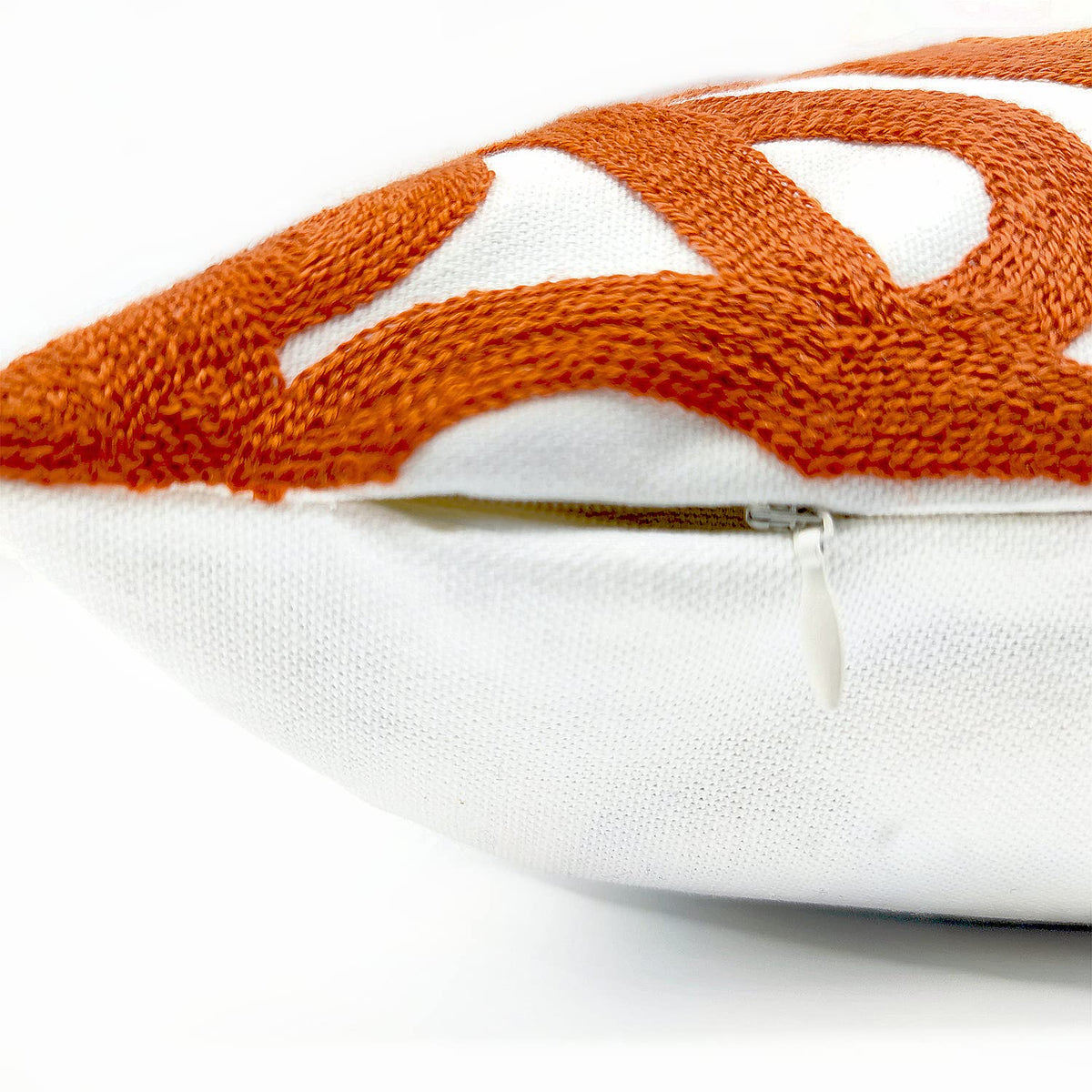 Boho Embroidered Throw Pillow Cover 20"x 20" (Burnt Orange / 20" x 20" (Pack of 1))