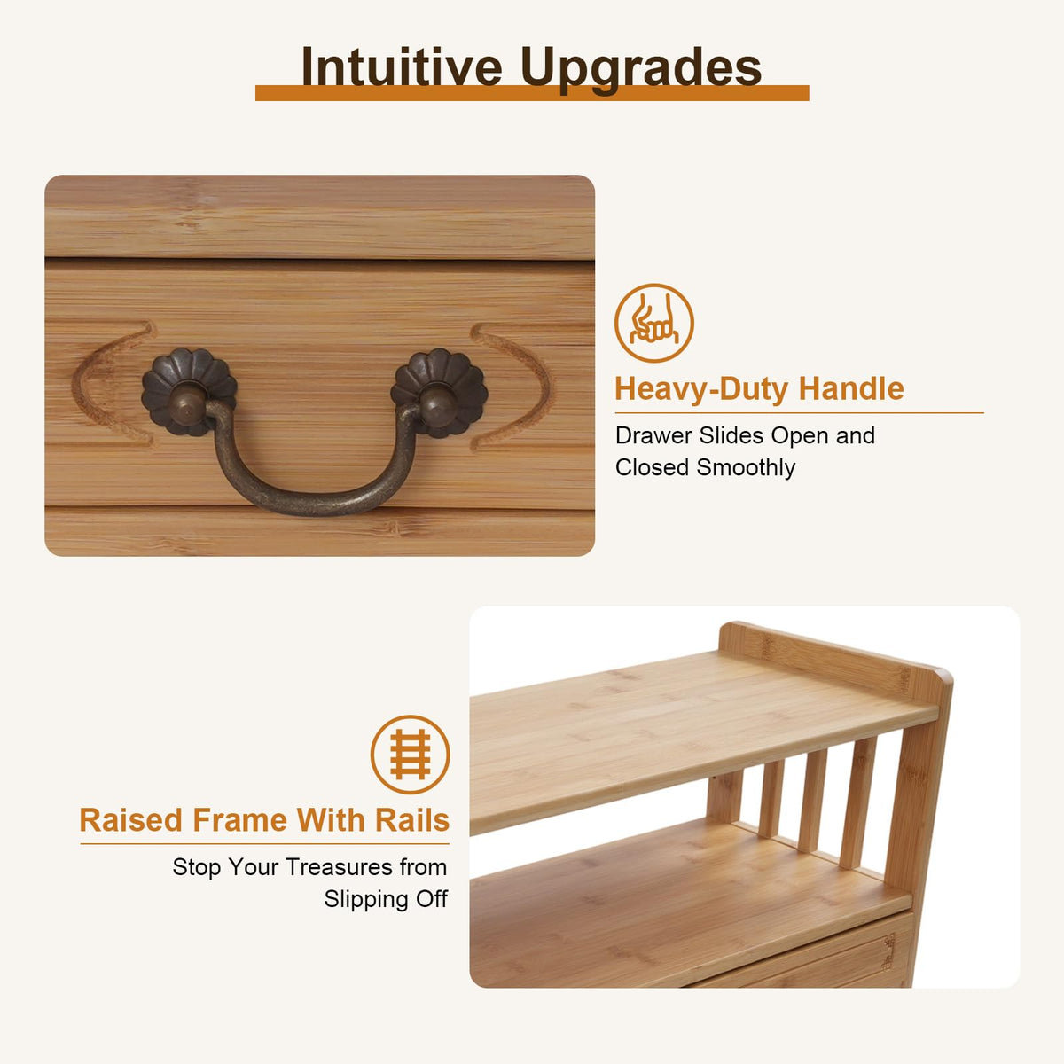 Low 3 Tier Meditation Table with Drawer (Wood Color / 27.2”W)