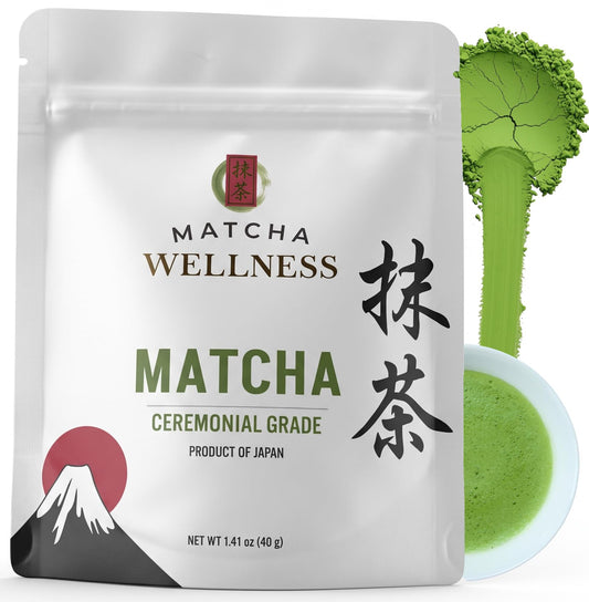 Ceremonial Grade Japanese Matcha Powder 40g (1.4 Ounce (Pack of 1))