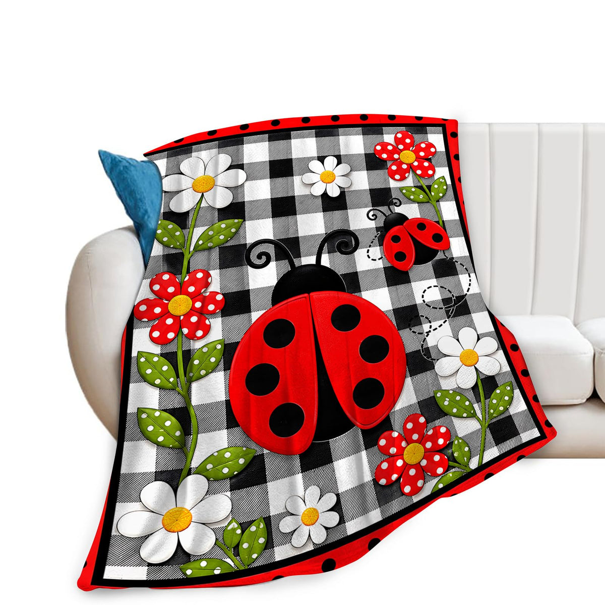 Ladybug Throw Blanket (60"x80" / Ladybug)