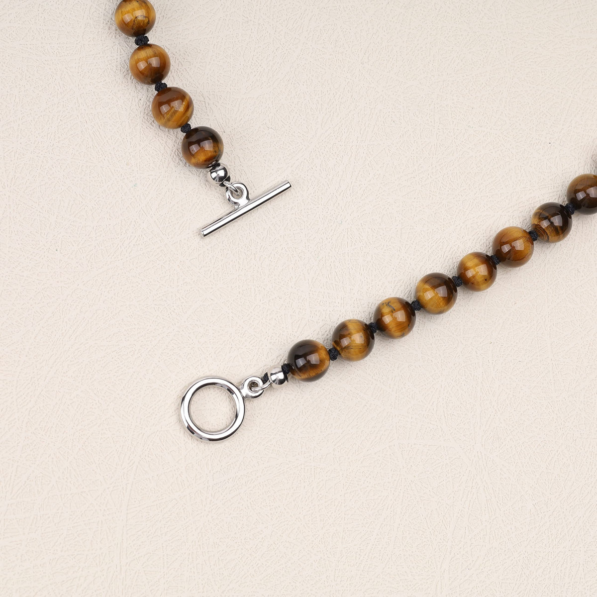 Brown Tiger Eye Necklace for Men (Tiger Eye / 20")