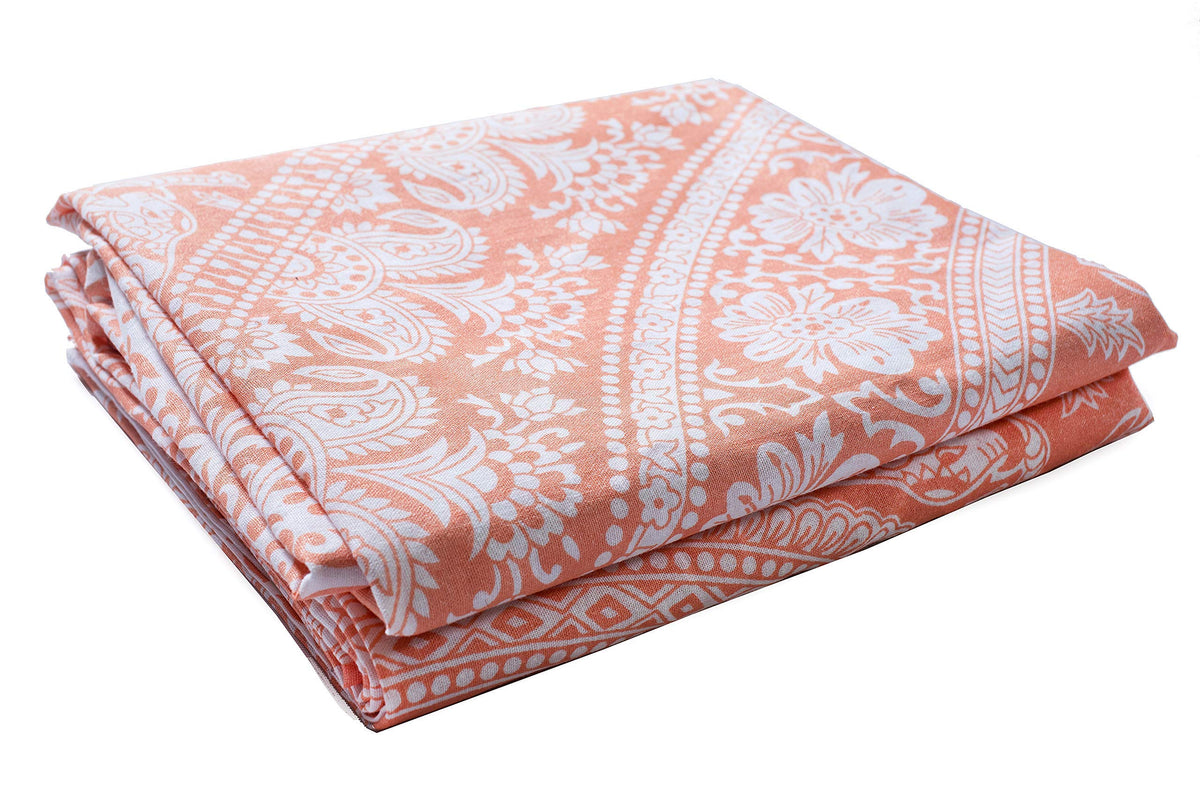 Indian Hippie Bohemian Beautiful Elephant Mandala Curtain Panels Rose Gold (25"W x 74"L (Pack of 2) / Rose Gold)