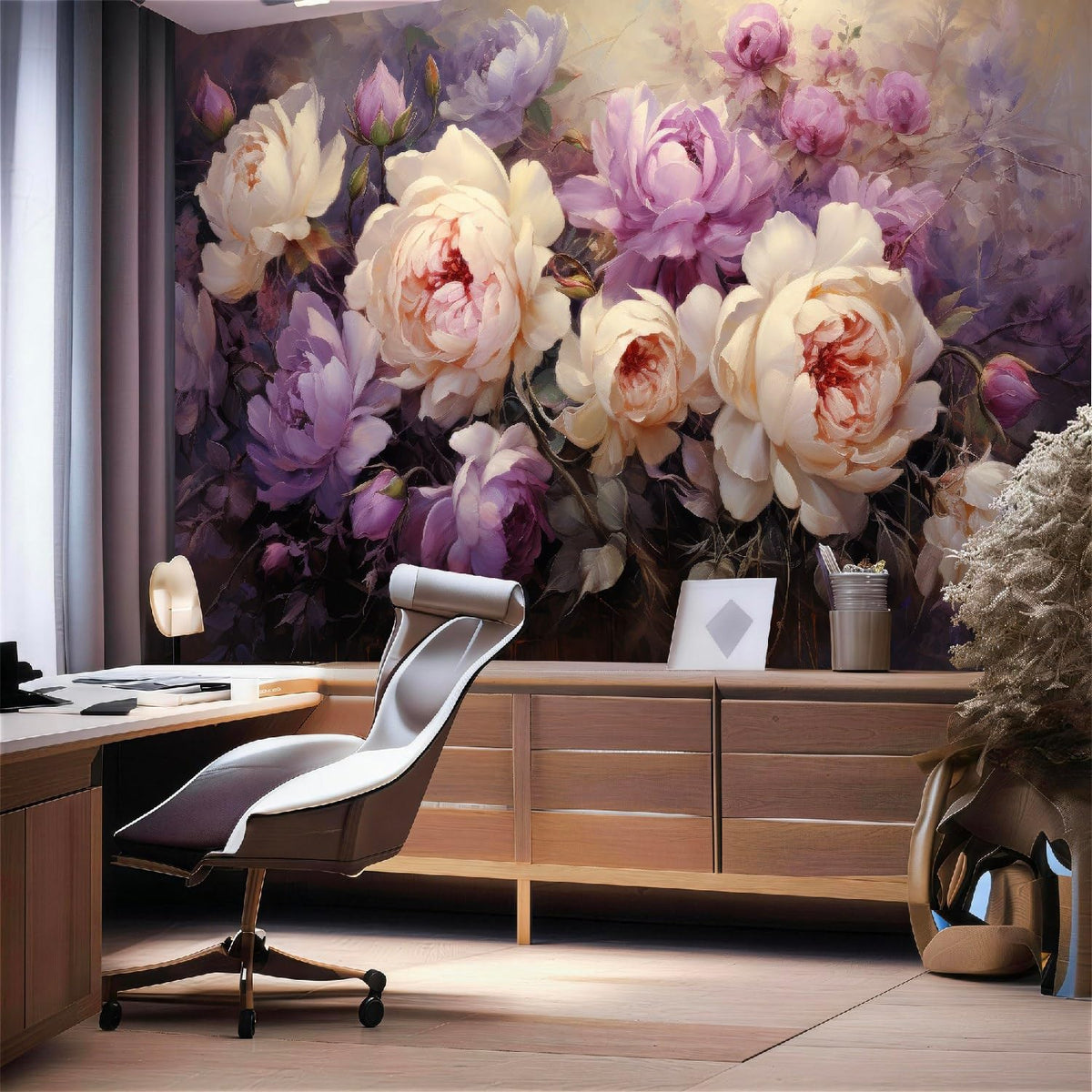 Peel and Stick Wall Mural Wallpaper Floral 118"x82" Decor A03 (A03 / 118" x 82")