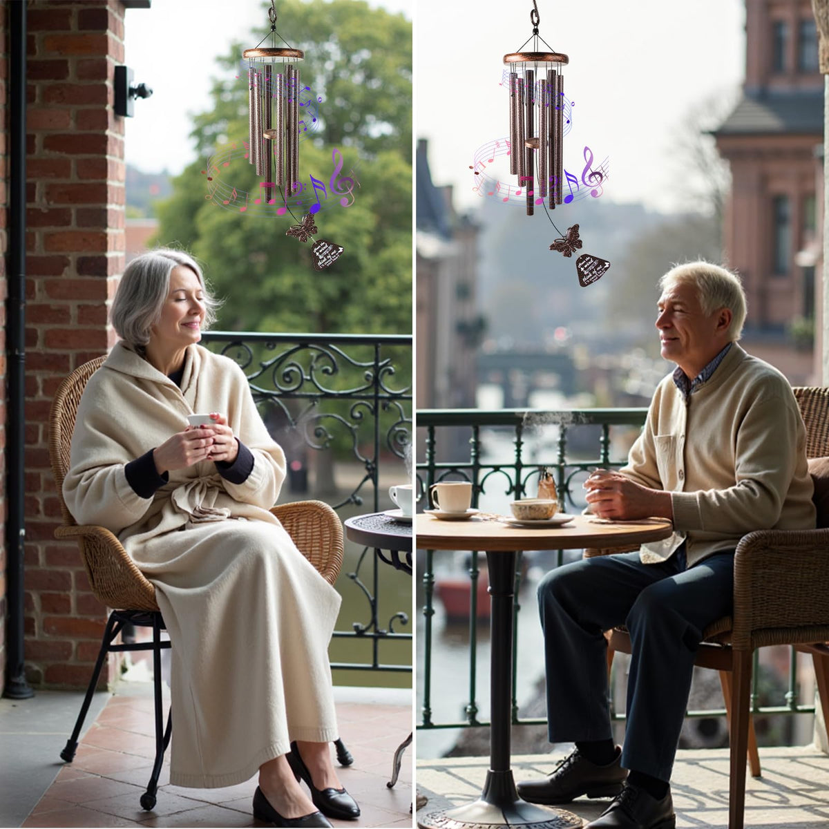 33" Metal Memorial Wind Chimes (33" 6Tubes)