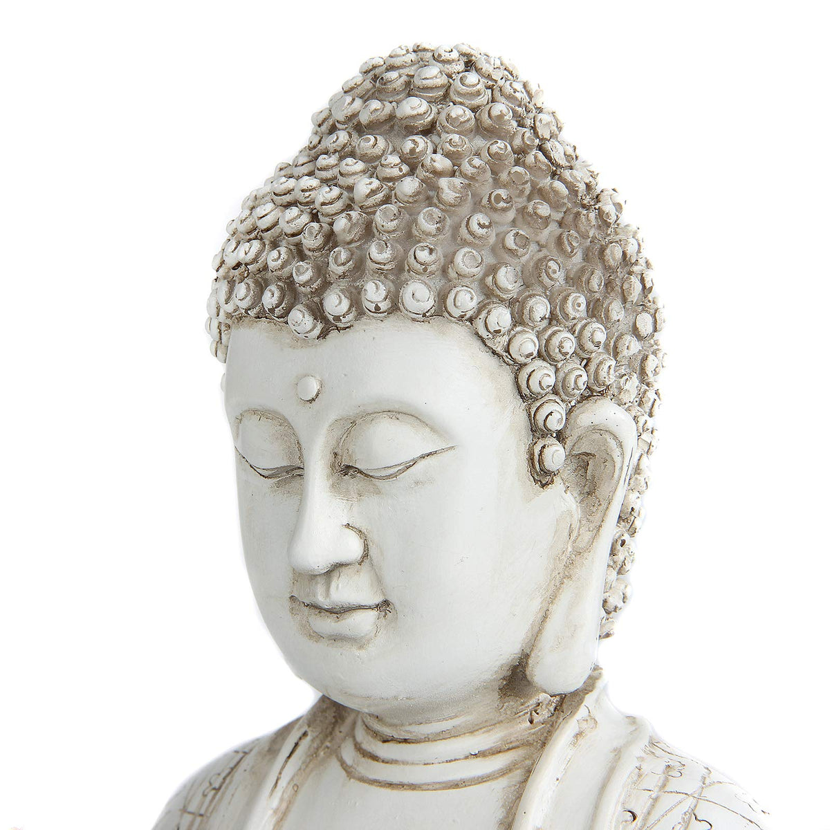 Buddha statue for home decor accents (White)