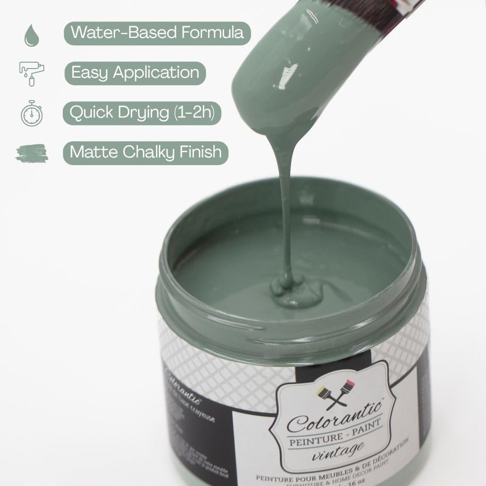 BOREAL MOSS Chalk Paint for Furniture DIY (Boreal Moss / 58 Fl Oz (Pack of 1))