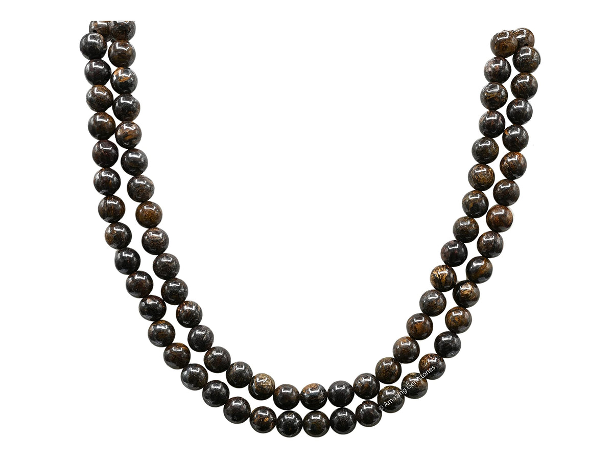 Bronzite Mala Beads (Bronzite / Plain)