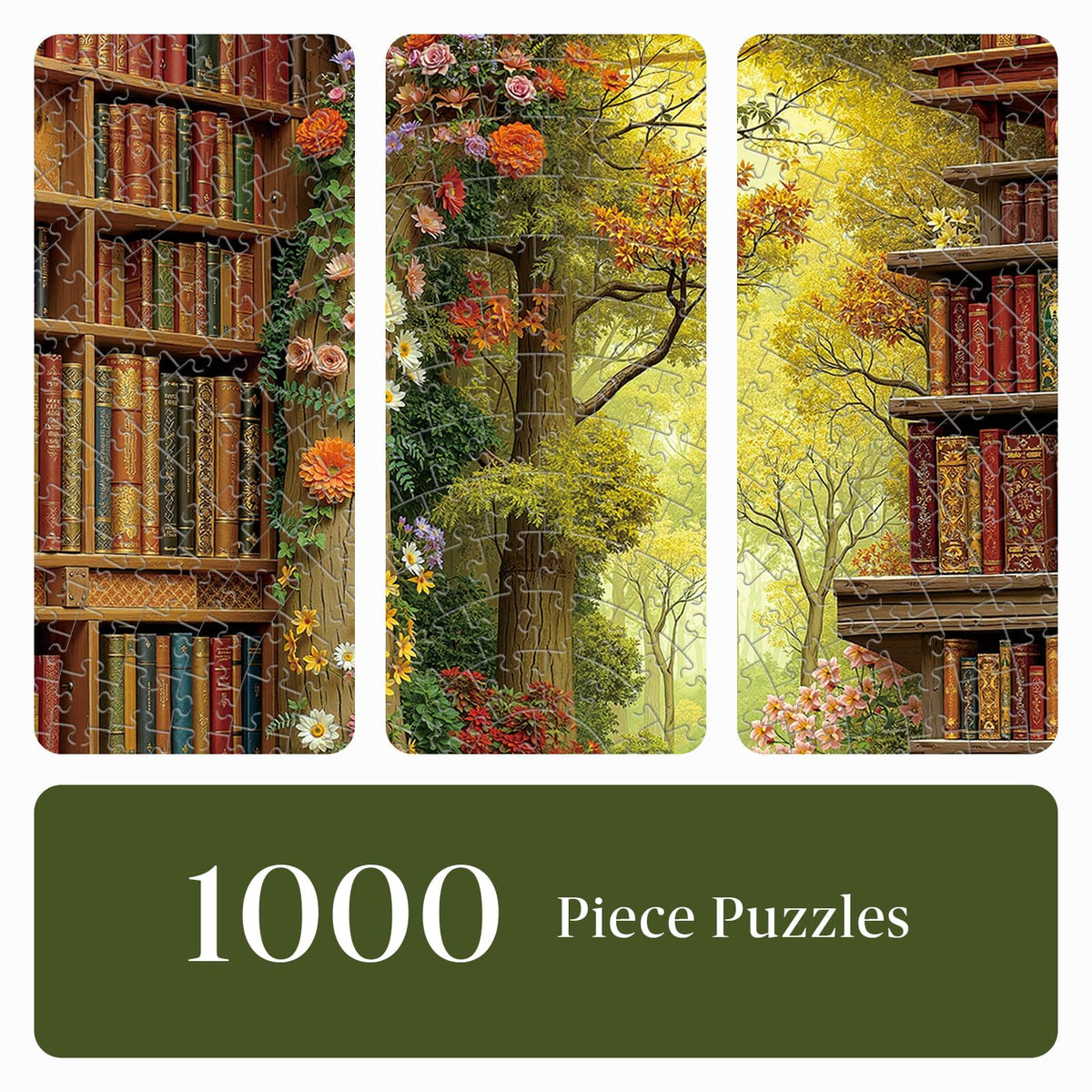 1000 Piece Round Jigsaw Puzzle for Adults (E-forest Library)