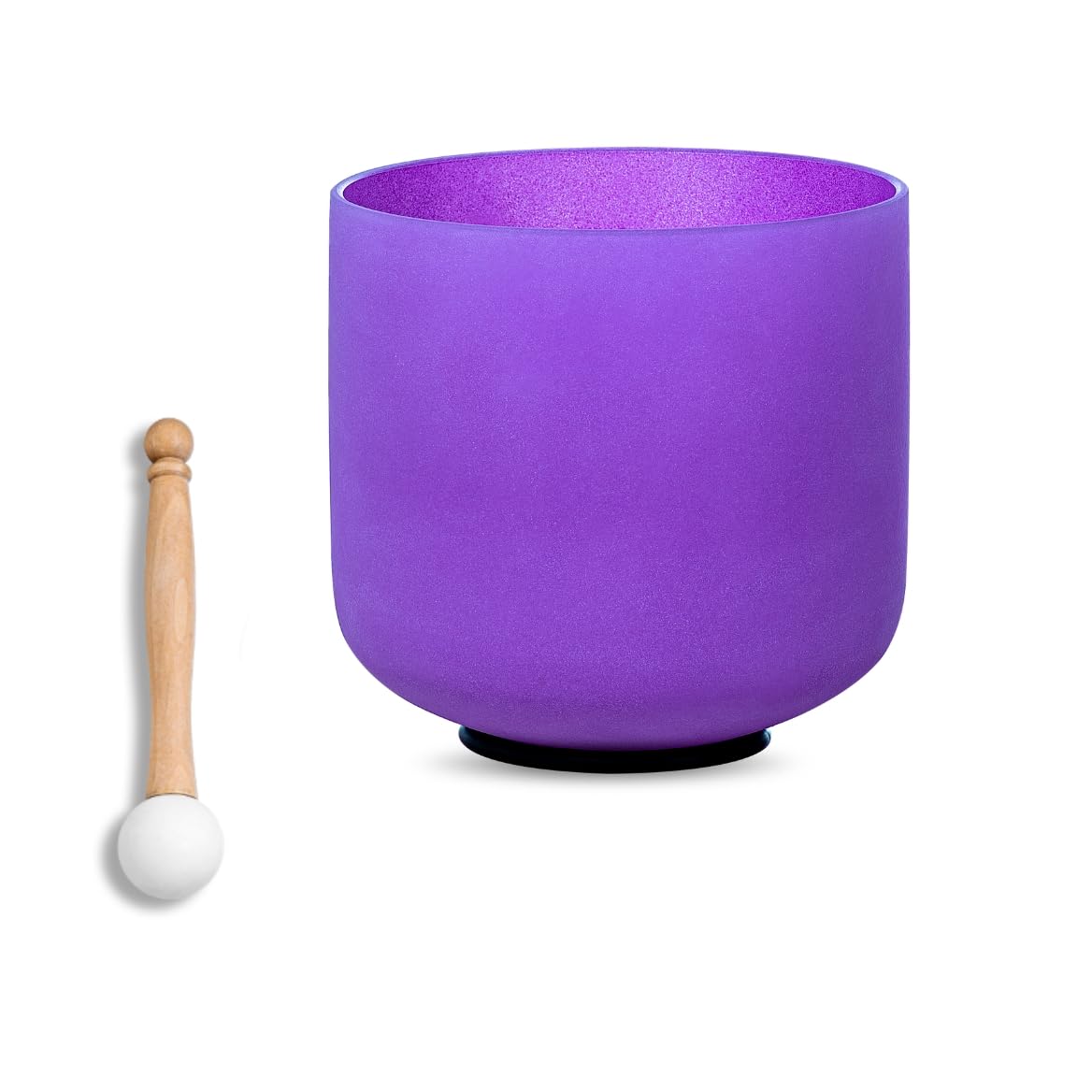 Crystal Singing Bowl 6 Inch Purple B Note 432Hz (Purple 6 Inch B)