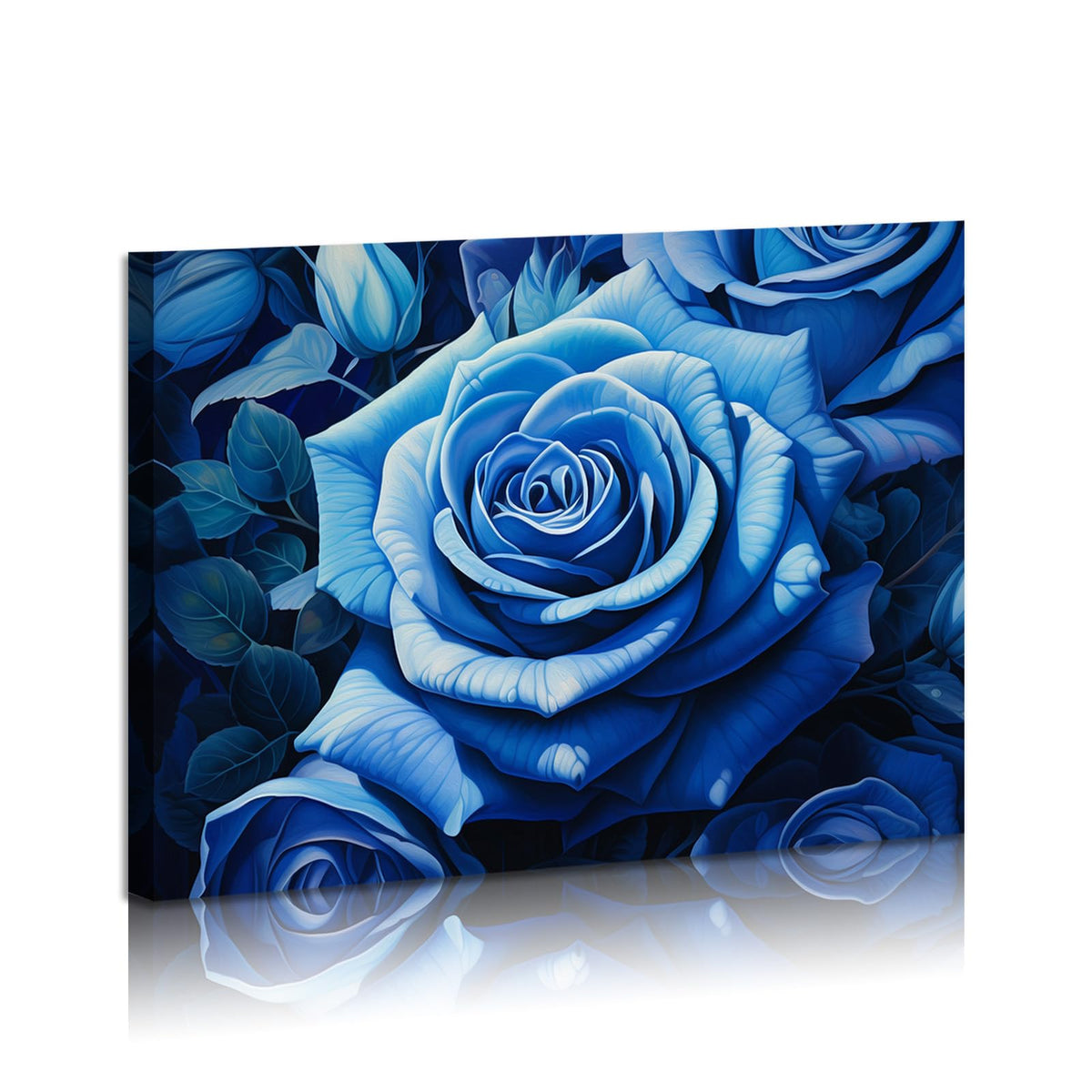 Blue Rose Wall Art (16"L x 12"W / Rose 03)