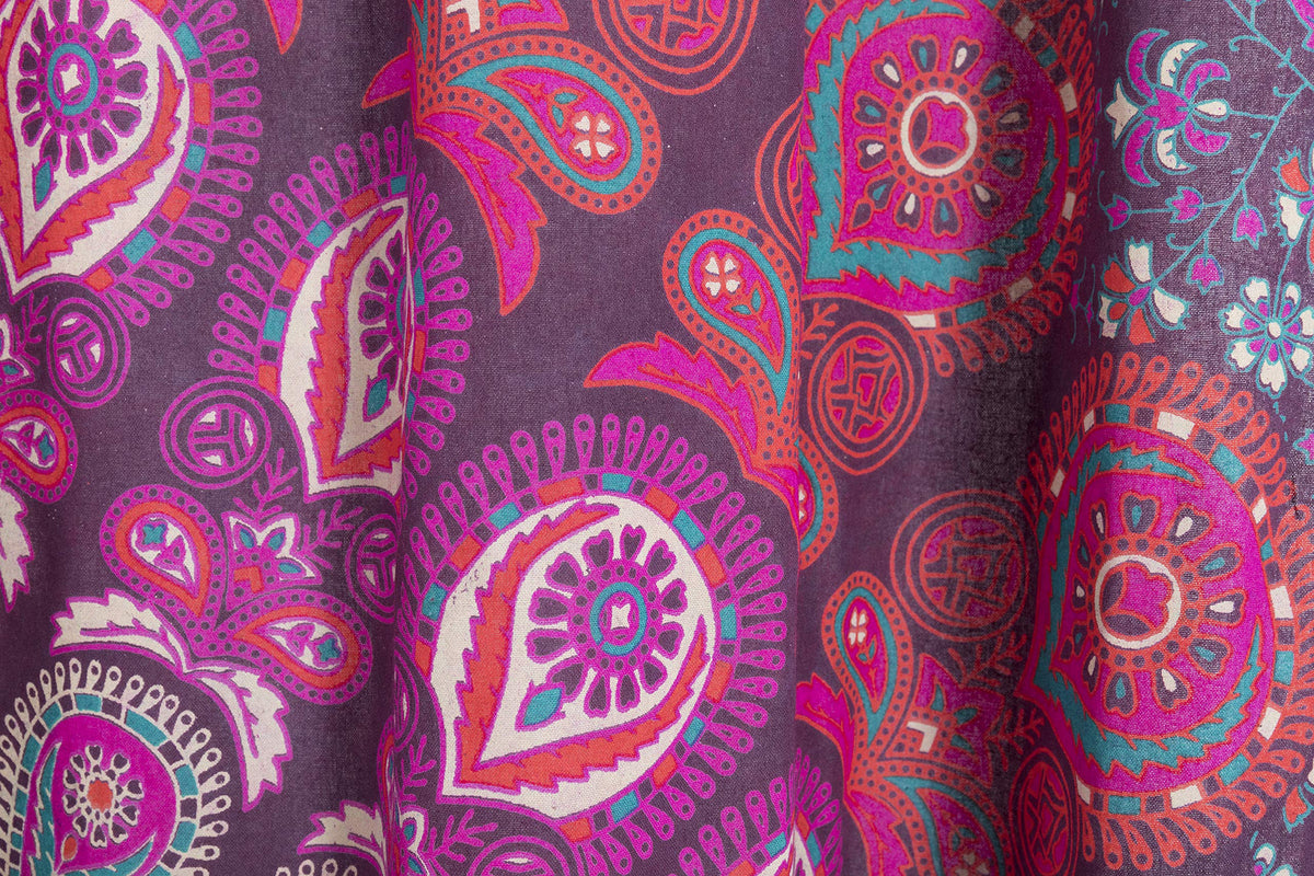 Indian Hippie Bohemian Beautiful Peacock Mandala Window Curtain Panels Purple (Purple / 38"W x 83"L (Pack of 2))