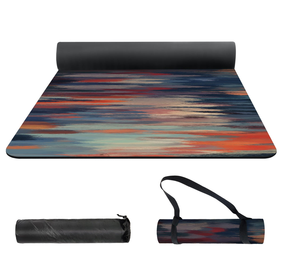 Yoga Mat Print Extra Thick TPE Non Slip Fitness Exercise Mat with Carrying Bag (YouHua2)