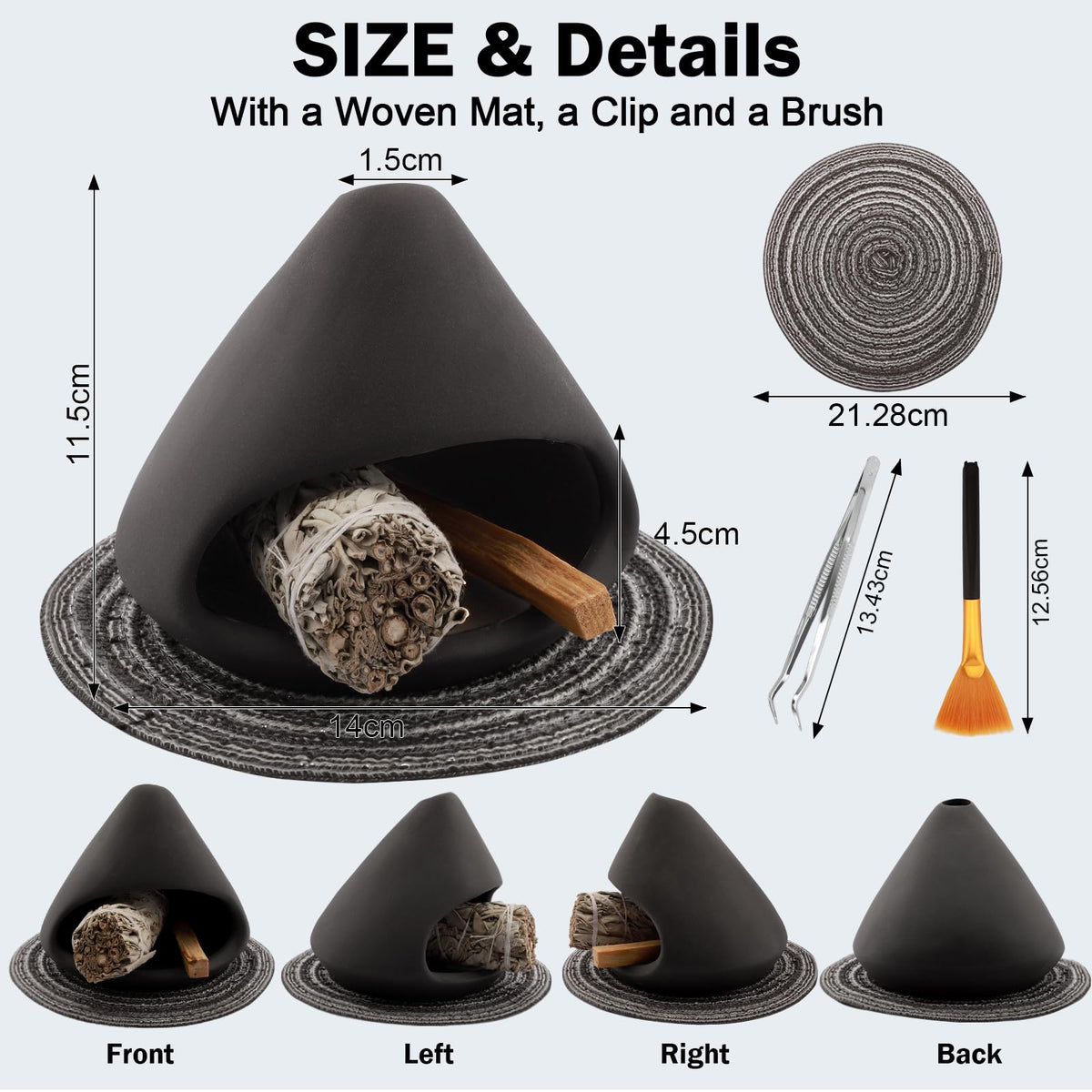 Palo Santo Holder Burner (Black+mat)