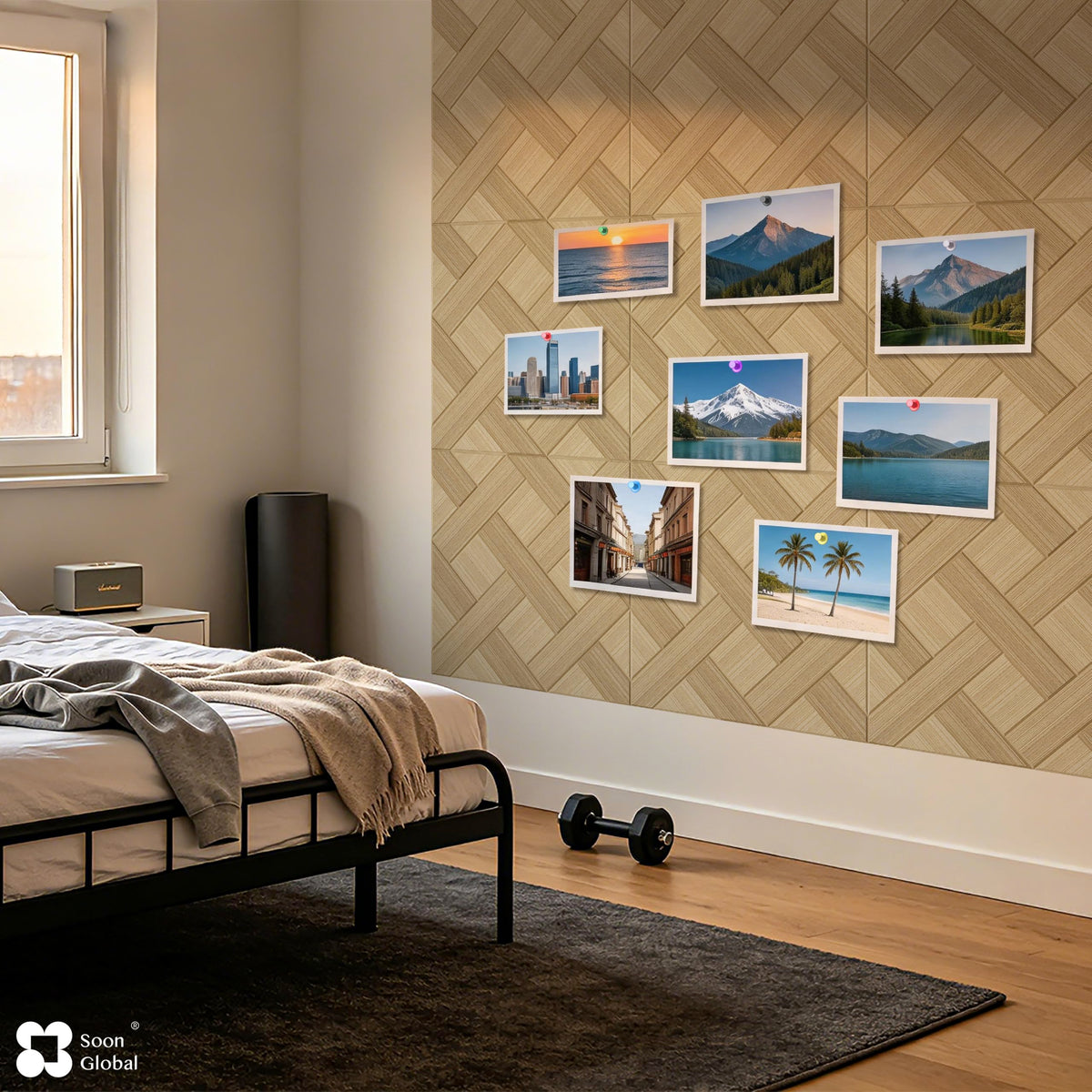 Acoustic Wall Panels (23.6 X 23.6 Inches / Cedral Arc)