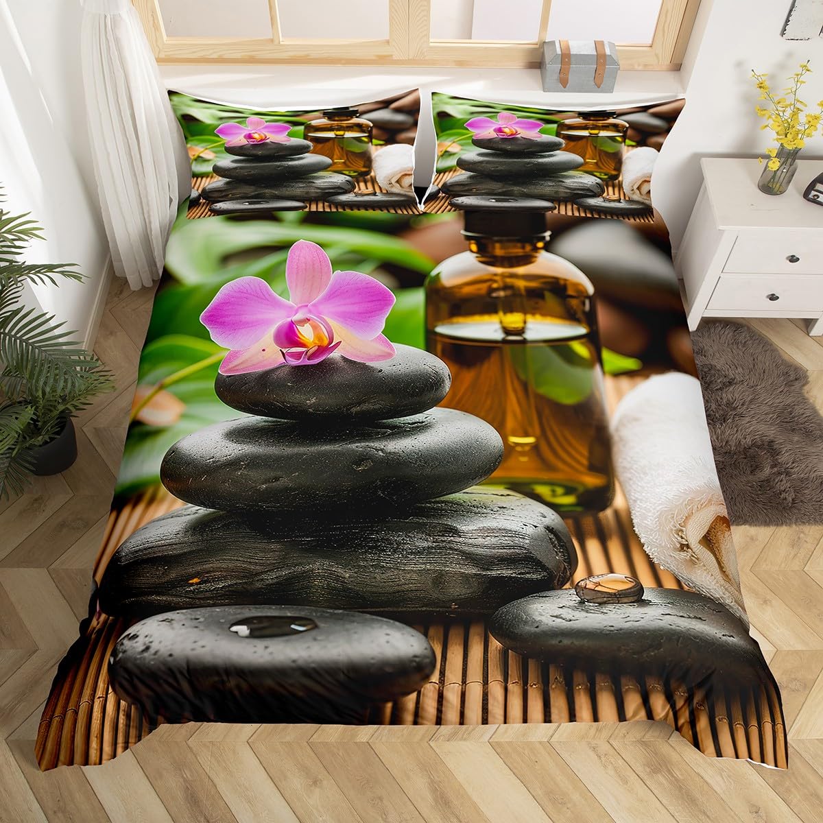 Spa Stones Bedding Set (Cyj12011tj / King 104"x90")