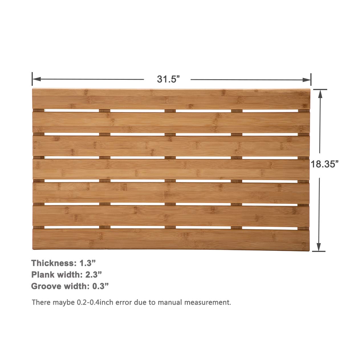 Bamboo Bath Mat (Natural / 31.5" x 18.4" (Rectangular))