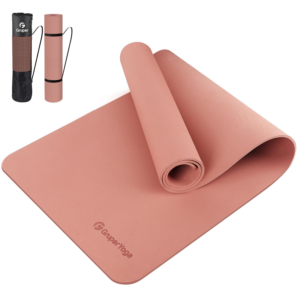 Yoga Mat Non Slip (Pink / 0.24*24*72 Inches)