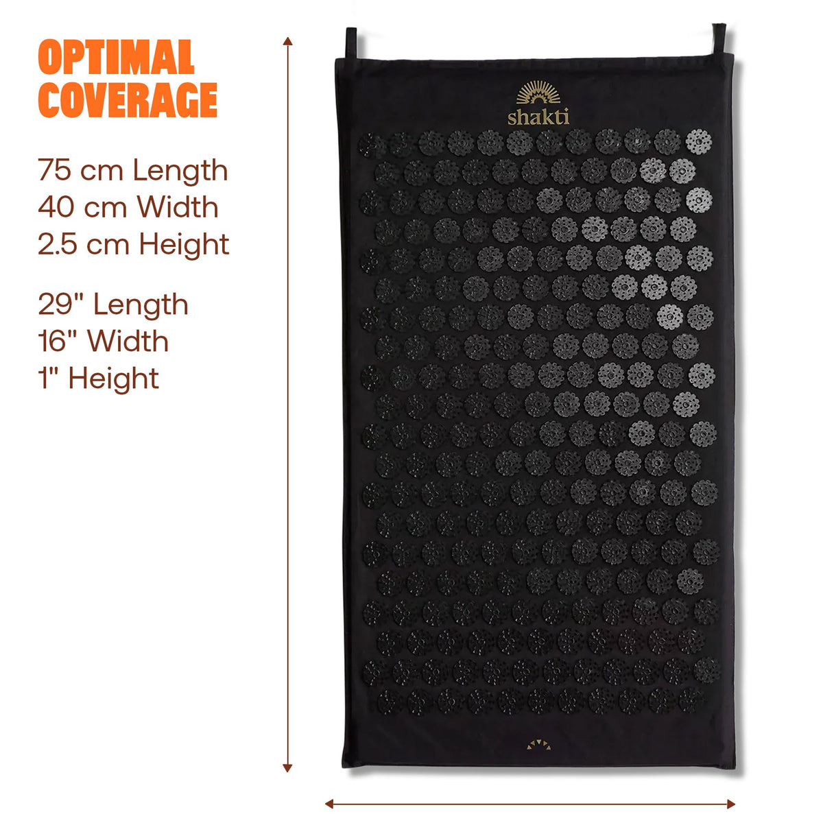 Acupressure Mat for Tension Release (Level 3 / Black)