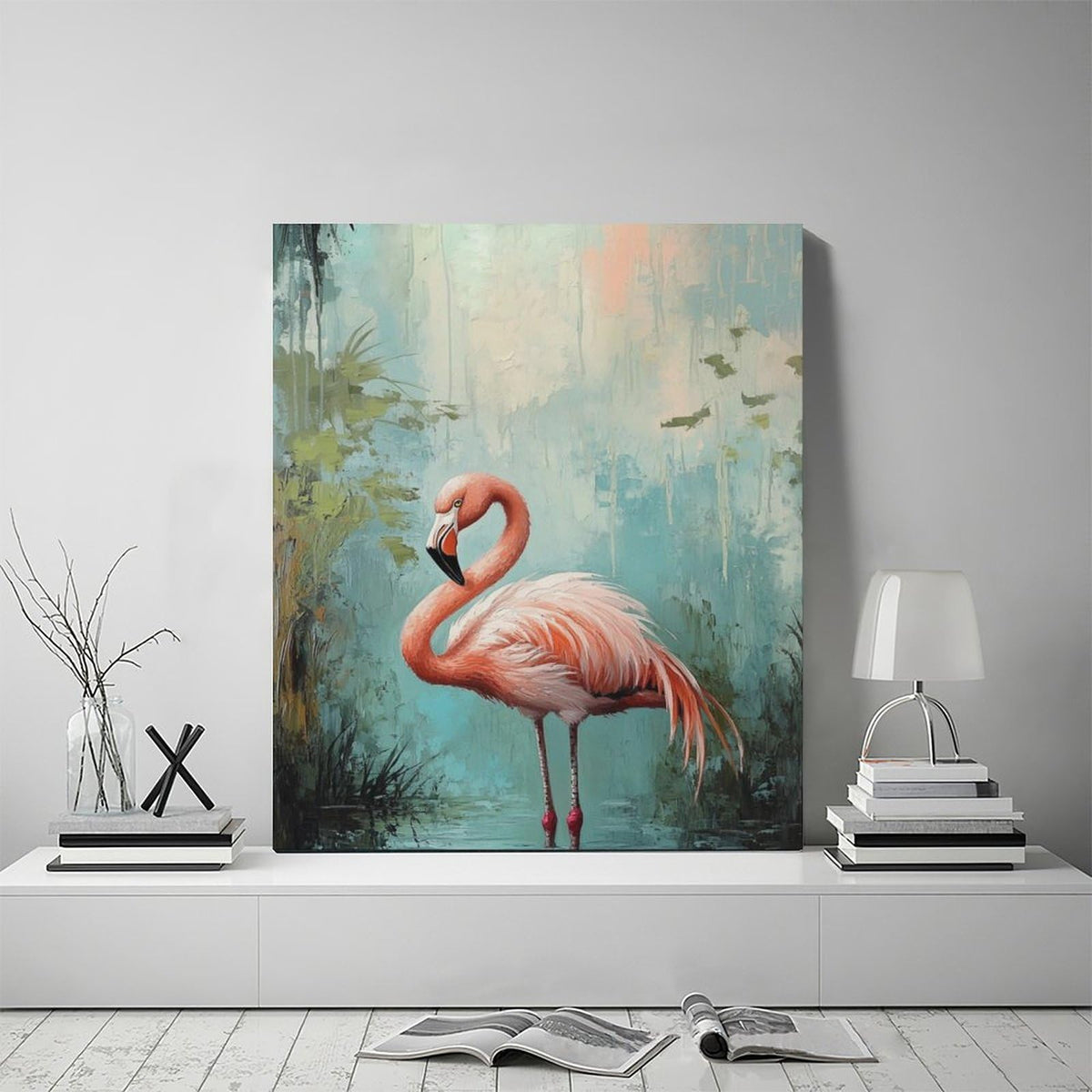 Flamingo Wall Art (24"L x 20"W / Flamingo)