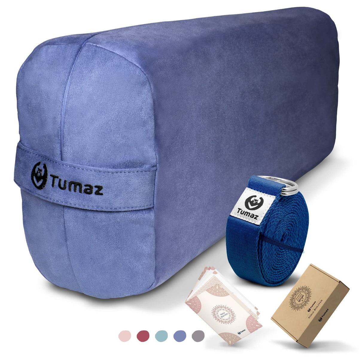 Yoga Bolster Set (Classic Blue / 27.6" x 9.8" x 5")