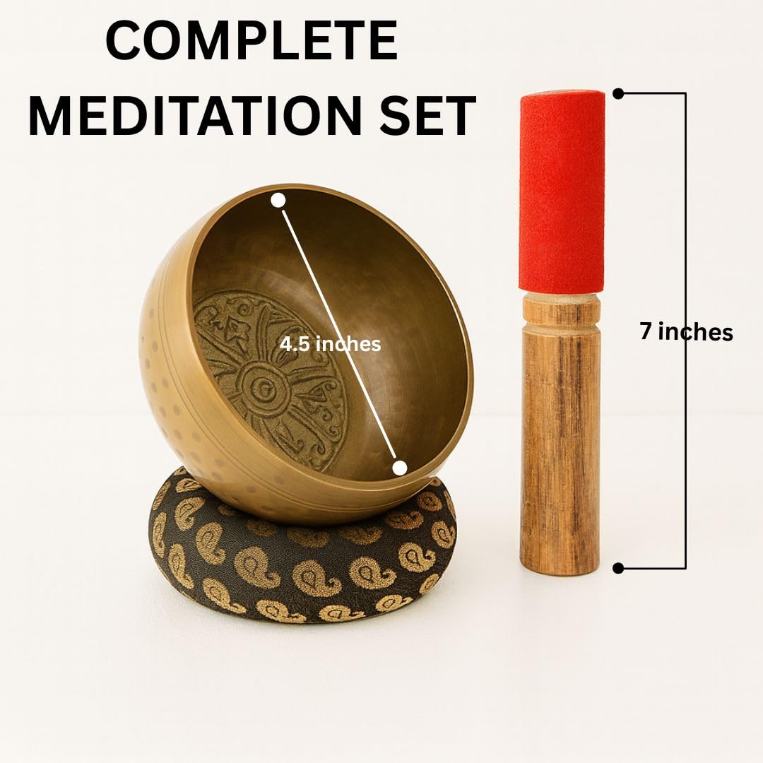 Tibetan Singing Bowl Set 4" (4" Hammered)