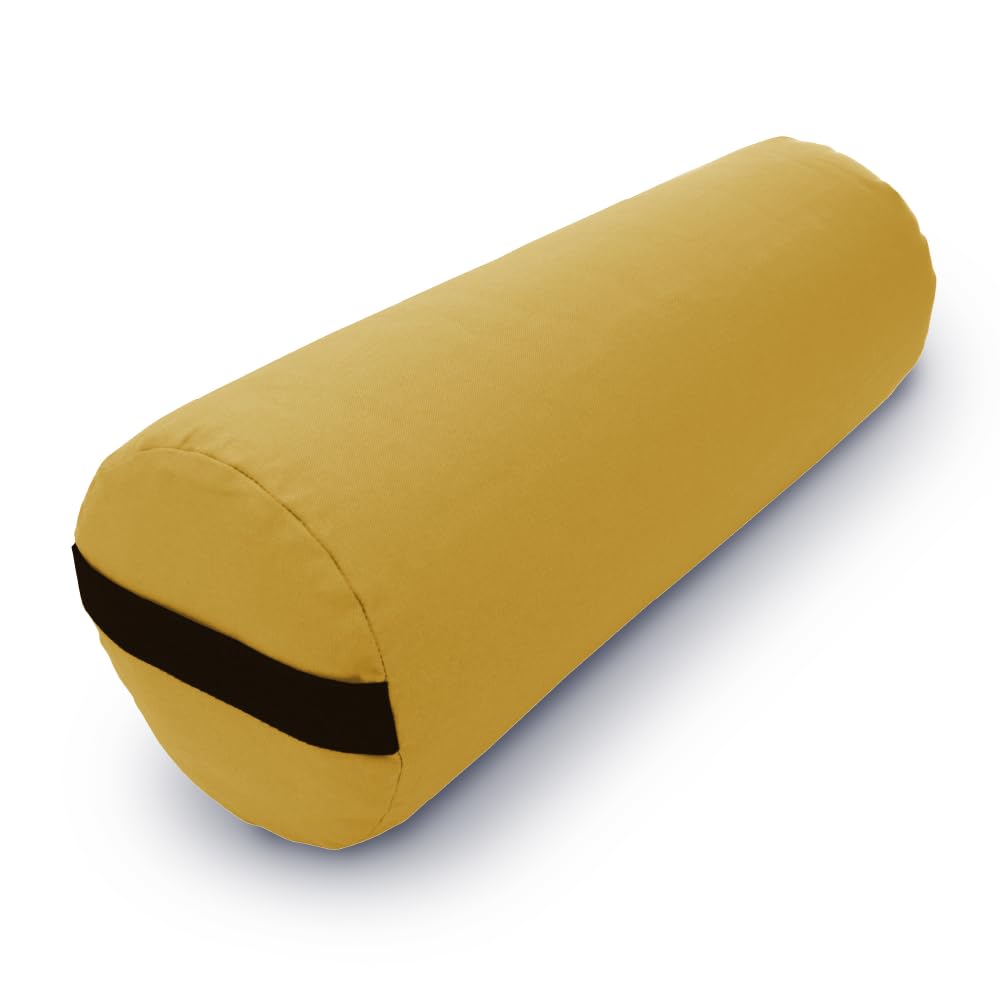 Yoga Bolster Soft yet Firm (Round / Saffron)