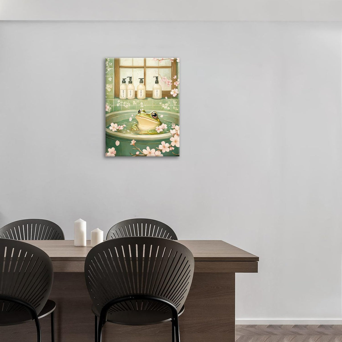Japanese Wall Art (Bath Frog 1 / 12L" x 16W")