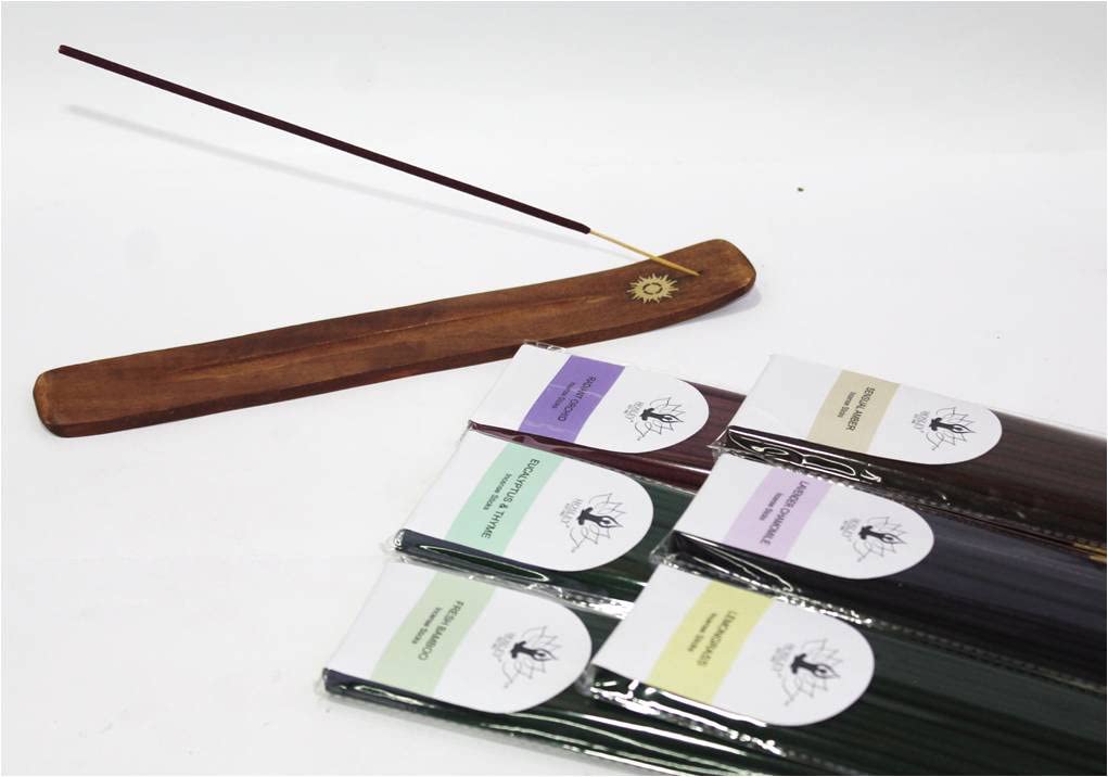 320 Assorted Incense Sticks with Holder Eucalyptus (Multicolor 7)