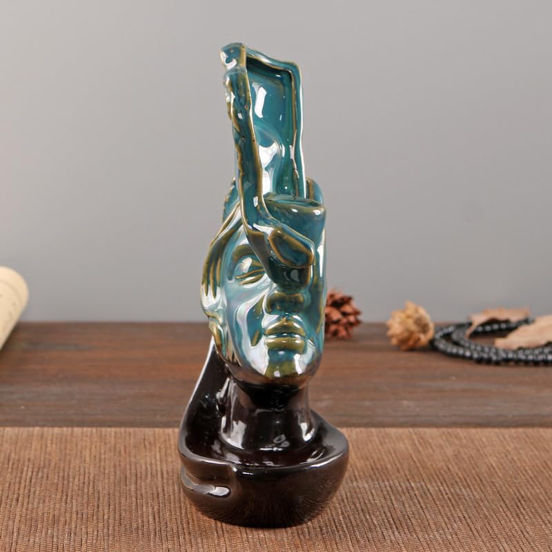 Man Kissing Woman Face Statue Backflow Incense Holder (Face Statue 2)