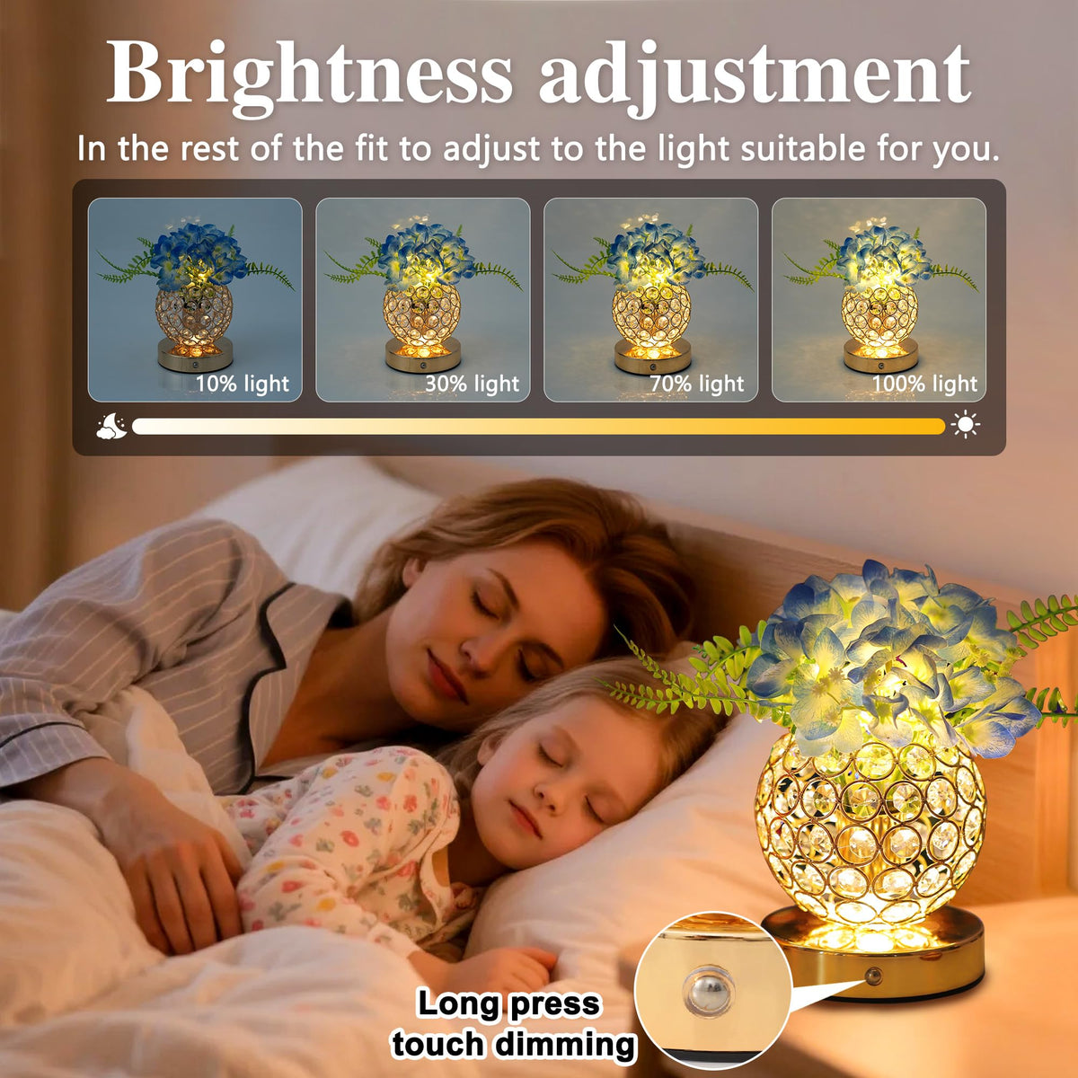 Blue Artificial Hydrangea Flower Lamp (HYDRANGEA AR-B)