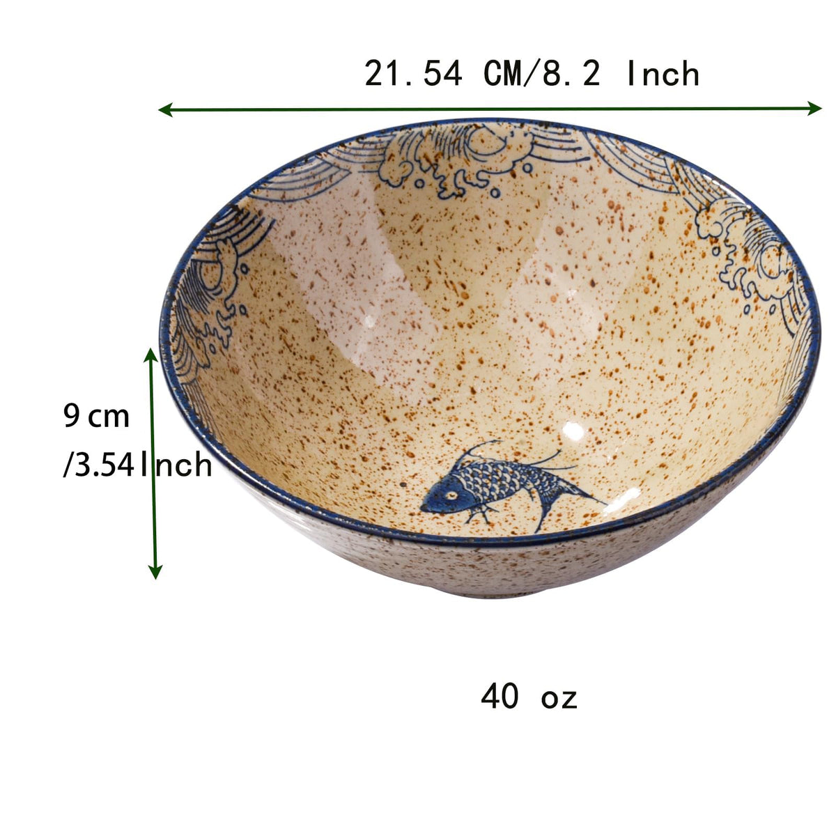Japanese Ceramic Ramen Bowl Set of 2 (Brown)