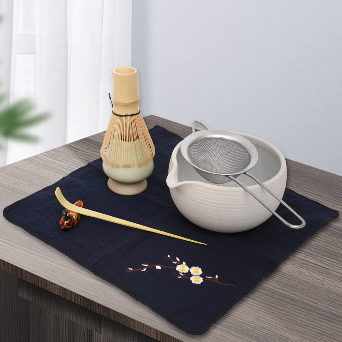 Japanese Matcha Tea Set (Grey Bowl)