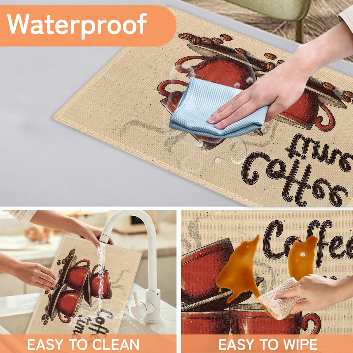 Vintage Coffee Time Placemats Set of 6 (Vintage Coffee Time)